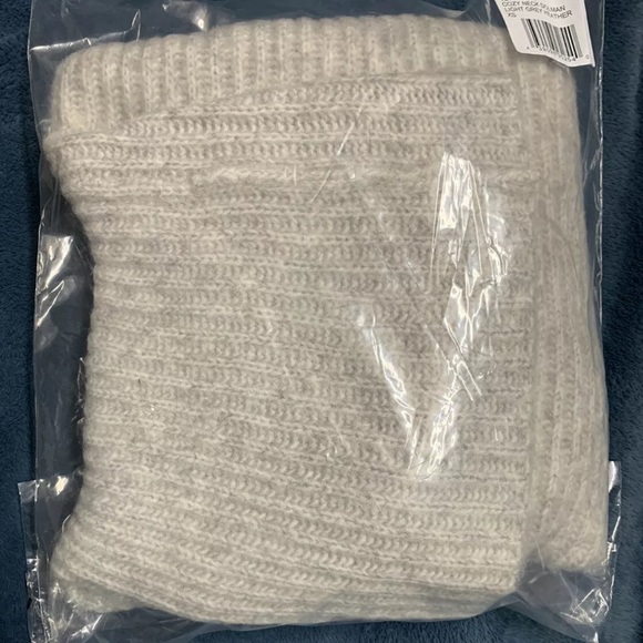 Leith Turtleneck Sweater Ribbed Alpaca Blend DolmanSleeve Light Grey Size XS - Picture 3 of 3